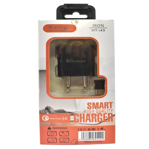 Hitage IRON HT-i49 black colour mobile charger