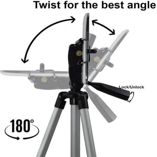 Rotational tripod for mobile and DSLR camera