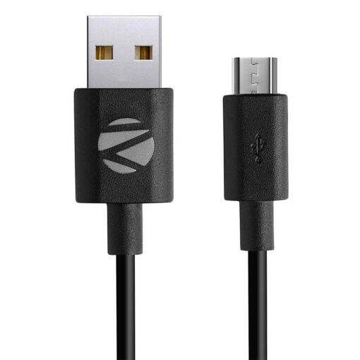 Zebronics 1 meter micro USB cable fast charging and data transfer type black colour