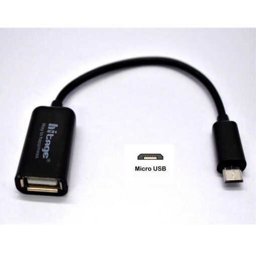 Hitage Micro USB type OTG cable black colour high speed