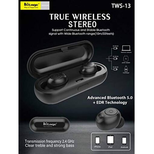 hitsge true wireless bluetooth stereo earbuds