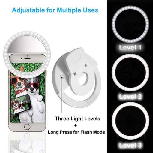 3 level of lights in selfie ring light
