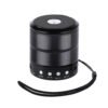 Black colour mini bluetooth speaker with aux wire and cable
