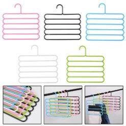 5 layer clothes hanger with different color variations