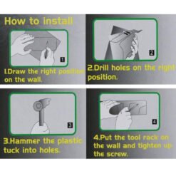 How to install layer wall mounted mop holder