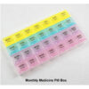 Monthly tablet medicine box organizer