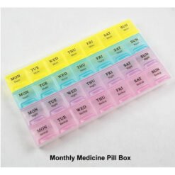 Monthly tablet medicine box organizer