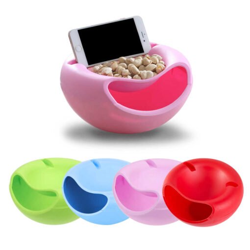 multicolor lazy snack bowl storage with mobile stand