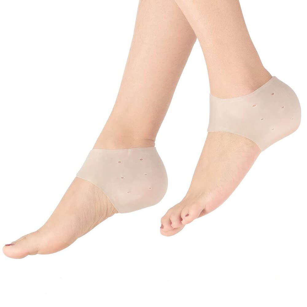 DM Heel Protectors Breathable Gel Cushion Heel Pads White 1 pair FREE POST  | eBay