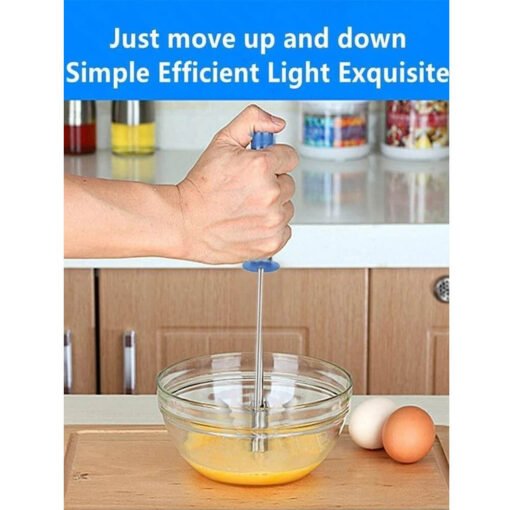 semi automatic hand blender mixer, simply up and down the handle and run