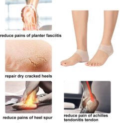 silicone gel pad socks for heel crack and heel pain relief