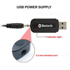 USB power supply and 3.5mm audio receiver bluetooth receiver adapter
