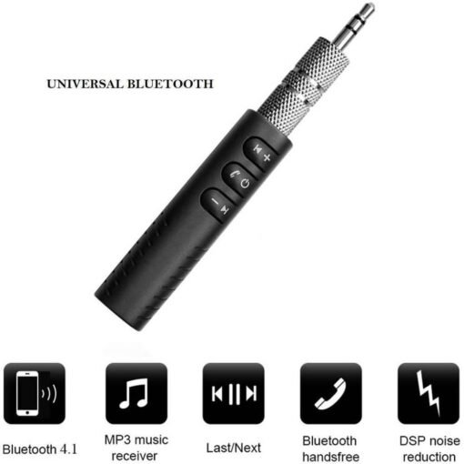 Universal wireless bluetooth audio reciever adapter with volume, on off and calling button