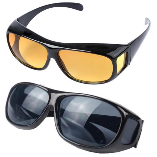 set of 2 driving sunglass and night vision glass