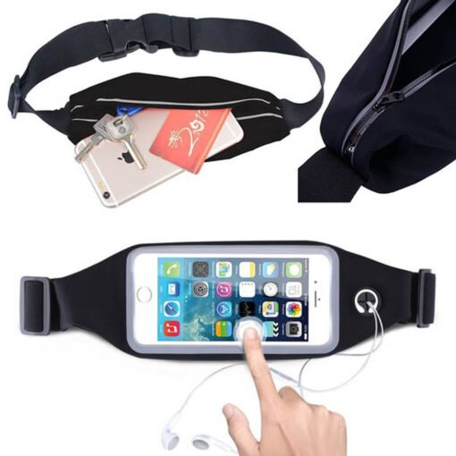 waist carry bag pouch for mobile with transparent screen touch