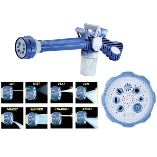 8 different types of water flow nizzles and control water spray gun