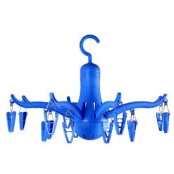 space saving foldable octopus hanger for cloth blue color