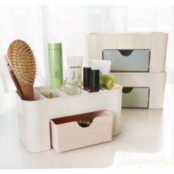 small cosmetic storage organizer box with drawer