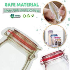 Bpa free safe material transparent plastic pouch bags with airtight self seal zipper