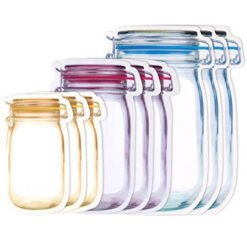 different size airtight self seal transparent plastic pouch