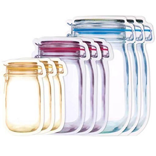 different size airtight self seal transparent plastic pouch