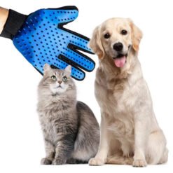 5 Finger Design Gentle Deshedding Brush Gloves for Dog and Cat