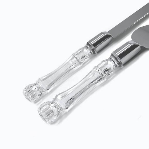 cake knife server and cutter tool set with beautiful handle