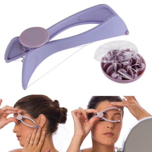 eyebrow, face and body hair removal threading system tool