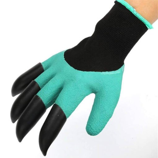 Gardening hand gloves with claws fingertips for digging and planting
