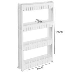size details of 4 layer space saving storage organizer rack shelf with wheels