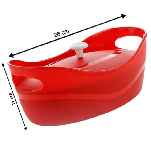size of plastic fruits & vegetable bowl with cap