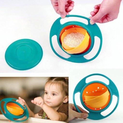 360° Rotating Anti Spill Gyro Bowl for Baby