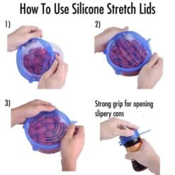how to use silicone stretch lids