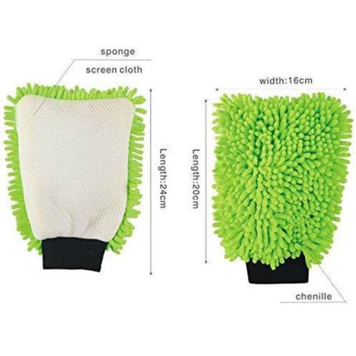 size and dimension of microfiber cleaning hand gloves