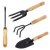 4 set of gardening tools cultivator, trowel, weeder, weeding fork