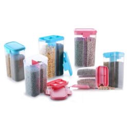 Plastic transparent storage containers