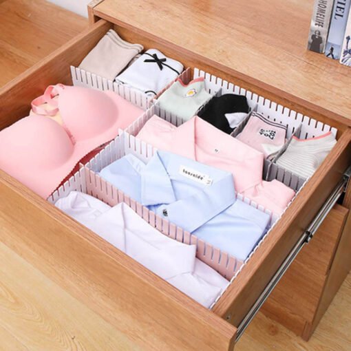 Plastic drawer divider grid for socks, handkerchief, cosmetics, stationary, makeup, clothes