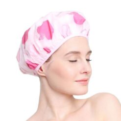 Waterproof reusable elastic bath shower hair cover cap