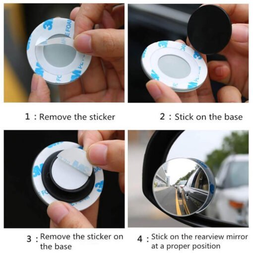 How to install car blind spot wide angle mirror on car
