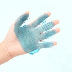Transparent beautiful pet washing massaging gloves