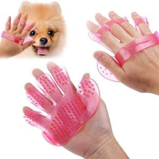 Transparent rubber pet cleaning bath brush