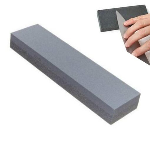 Tool sharpening stone with both course and fine grit surface