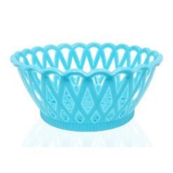 plastic storage basket blue