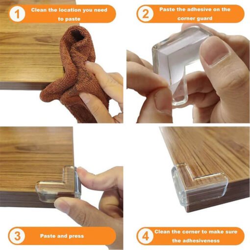 installation guide for silicone edge protector safety guard to protect from furniture edges