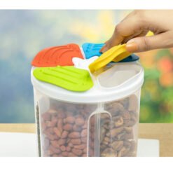 multicolor cap 4 section storage container