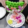 Multicolor easy ice removal 32 cavity silicone flexible ice tray