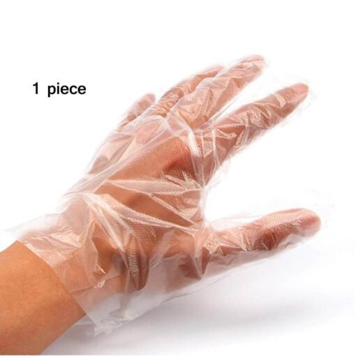 Plastic transparent disposable clear hand gloves