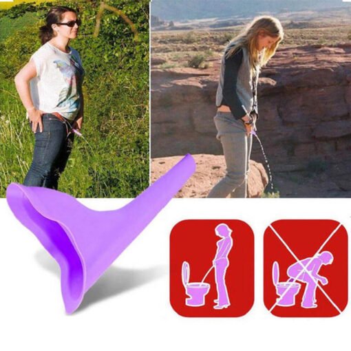 Portable stand pee urinal funnel for female