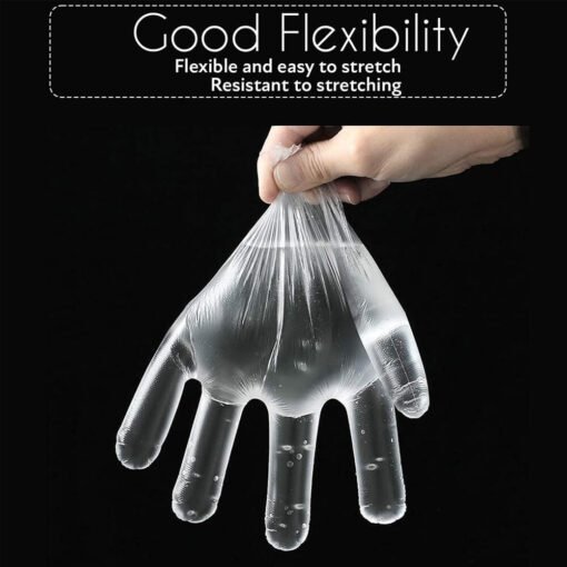 good flexibility plastic transparent disposable clear hand gloves