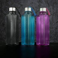 multicolor square shape 1 liter plastic water bottle